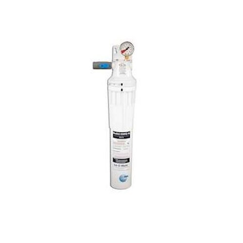 Ice-O-Matic IFQ1-XL water filtration system, head with pressure gauge and one long cartridge