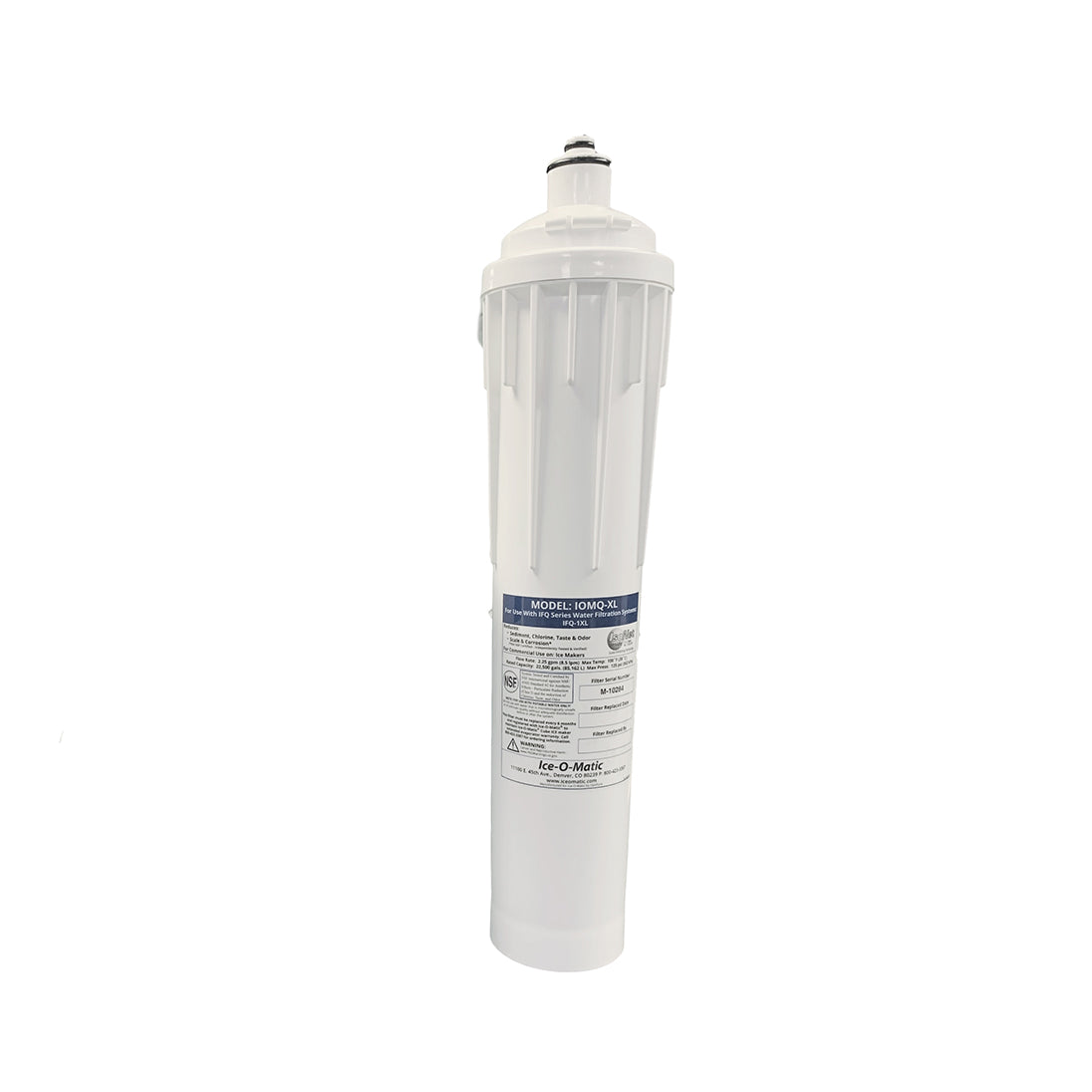 Ice-O-Matic IOMQ-XL long quick twist replacement water filter cartridge