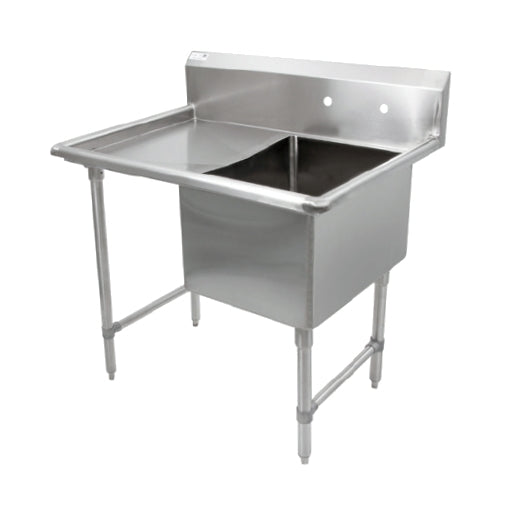 John Boos 1B18244-1D24L-X 46" One Compartment Sink, 18"W x 24"L Bowl With Left-Hand Drainboards