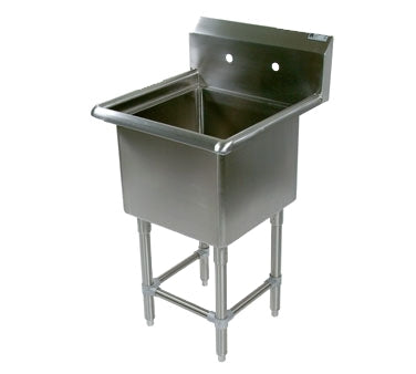 John Boos 41PB18 23" One Compartment Sink, 18"W x 18"L Bowl Without Drainboards