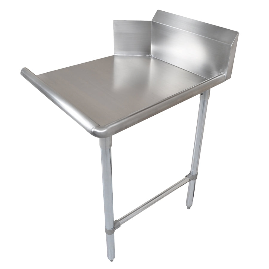 John Boos CDT4-S24SBK-R 24" Clean Straight Dishtable w/ Right Table, 10" Backsplash, Steel Legs
