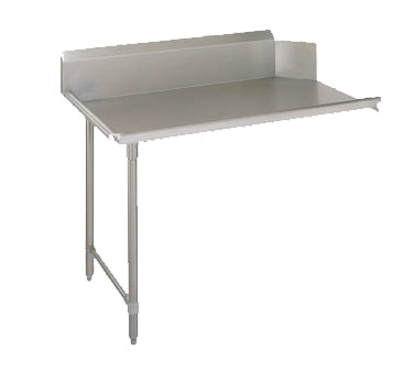 John Boos CDT4-S72SBK-L 72" Clean Straight Dishtable w/ Left Table, 10" Backsplash, Steel Legs