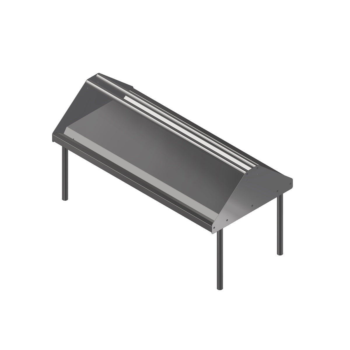 John Boos DTSS-30120-S Stainless Steel Solid Wall Mounted Sorting Shelf - 120"W x 30-1/2"D