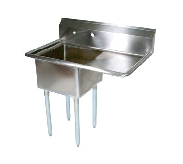 John Boos E1S8-1620-12R18-X 36" One Compartment Sink, 16"W x 20"L Bowl With Right-Hand Drainboards