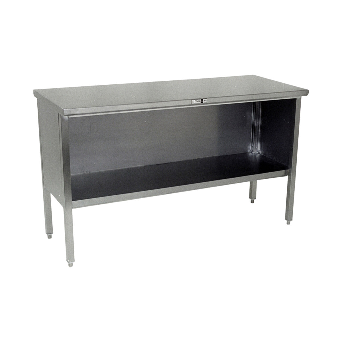 John Boos EBOS4-2484 Open Front Work Table with Mid-Shelf, Flat Top / 84"W X 24"D