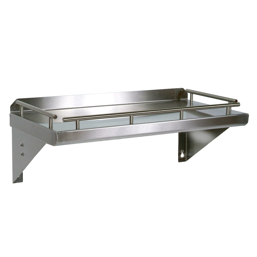 John Boos GRWS24 Cucina Mensola Grande Stainless Steel Wall-Mount Shelf - 24"W X 12"D