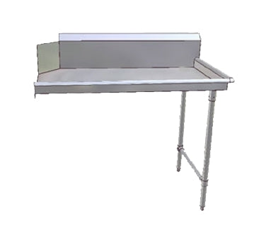 John Boos JDTC-20-96R-X 96" Clean Straight Dishtable w/ Right Table, 10" Backsplash, Steel Legs