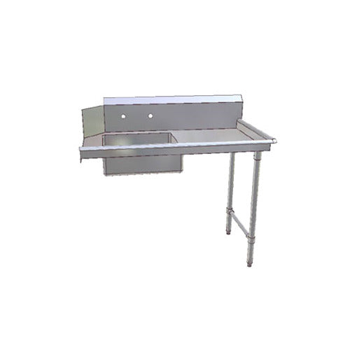 John Boos JDTS-20-26R-X 26" Straight Soiled Dishtable w/ Right Table, Pre-Rinse Sink, 10" Backsplash