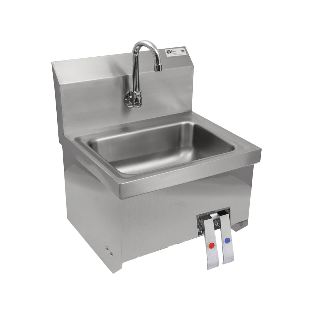 John Boos PBHS-W-1410-KV2APN 14" Wall Mounted Hand Sink w/Hands Free Faucet & Double Knee Valves