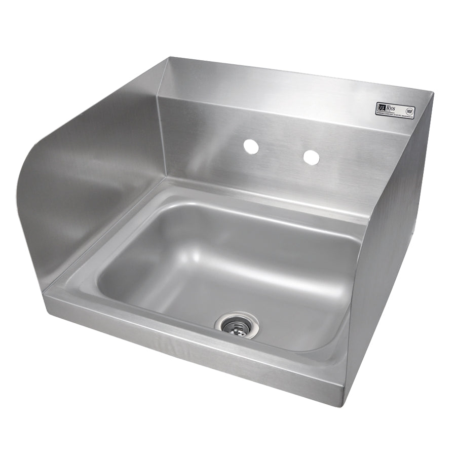 John Boos PBHS-W-1410-SSLR 17" Wall Mounted Hand Sink without Faucet - 3 Splashes