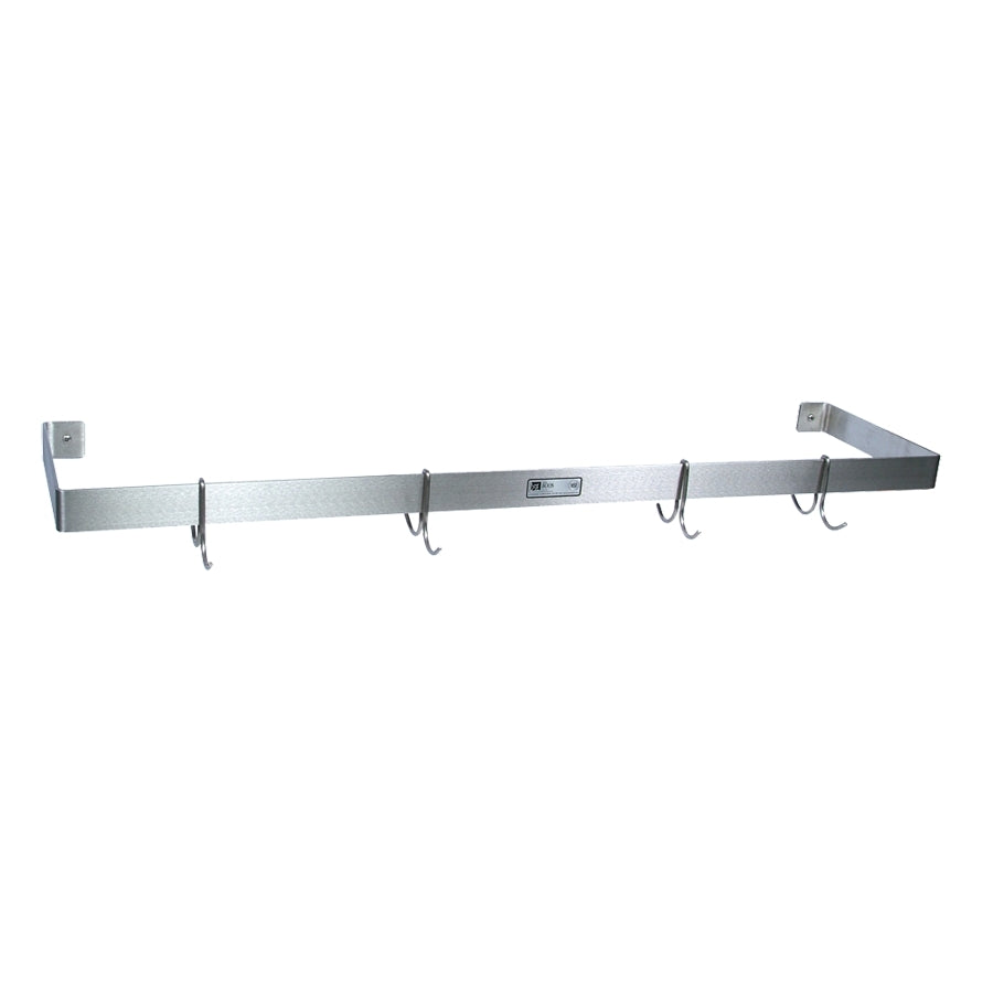 John Boos PRW15-X 120" Stainless Steel Single Bar Wall Mounted Pot Rack - Available in Effingham