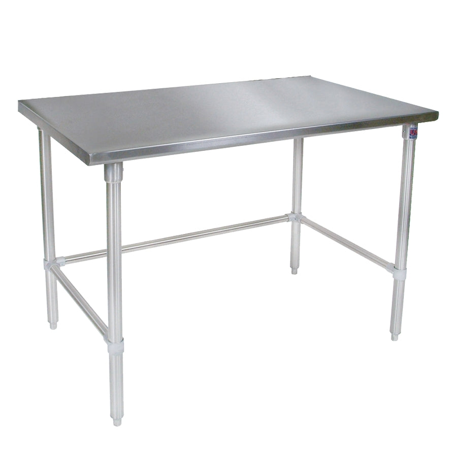 John Boos ST4-30120SBK Work Table, 120"W X 30"D, 14/300 Stainless Steel Flat Top