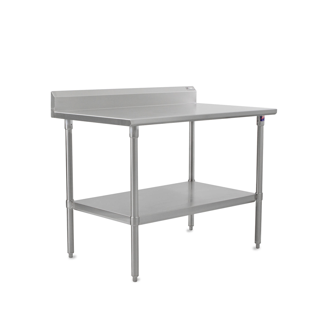John Boos ST6R5-2430SSW 30" Open Base Work Table with Undershelf - 5" Backsplash / 16 Gauge Top