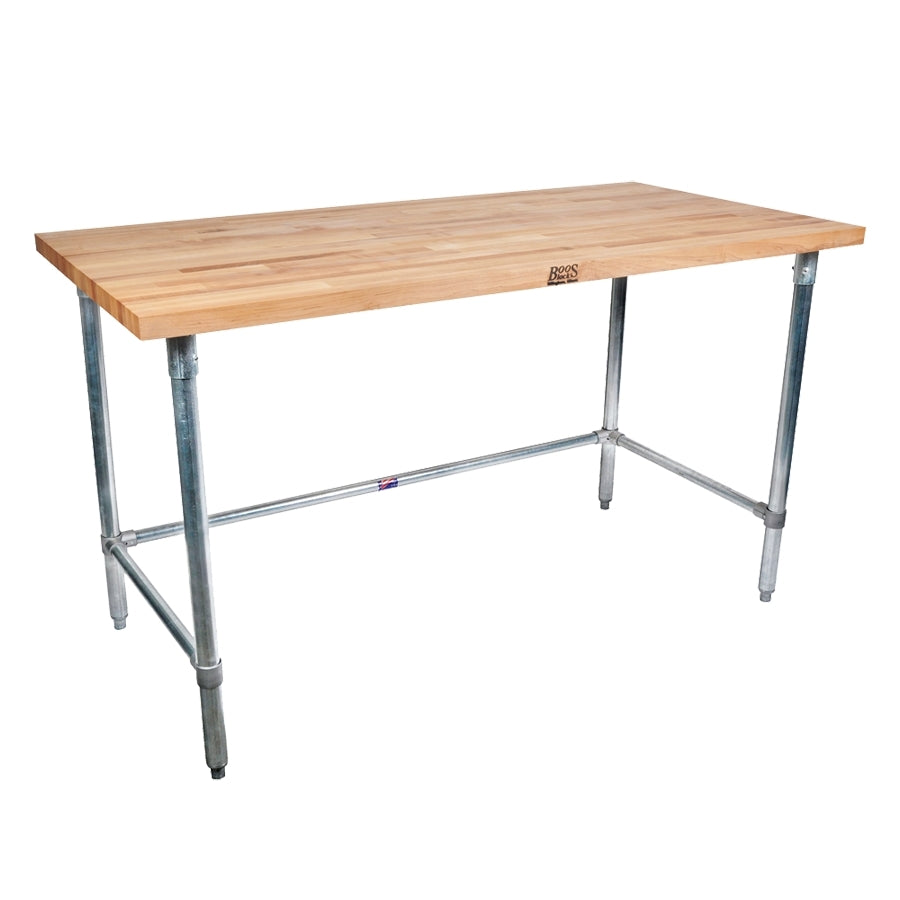 John Boos TNB04A Work Table, Wood Top, 84"W X 24"D X 35-3/4"H Overall Size