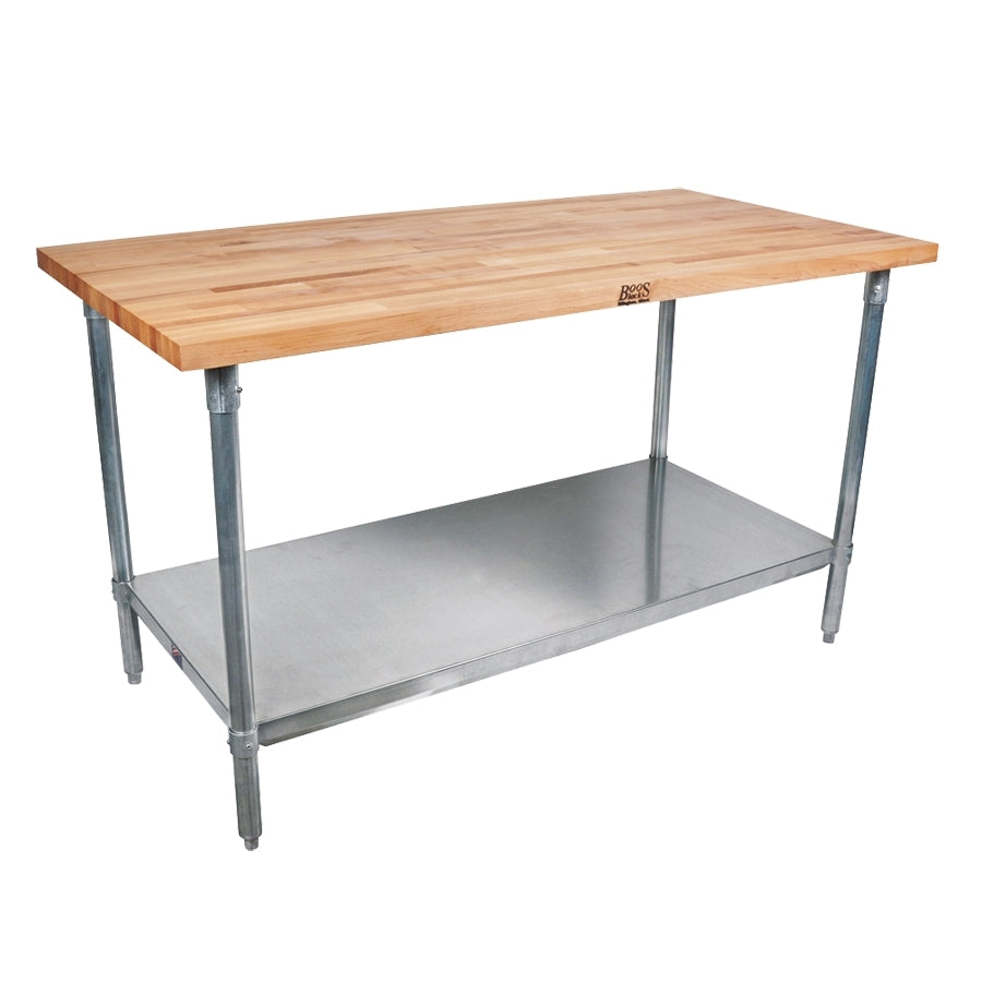 John Boos TNS01 Work Table, Wood Top, 36"W X 24"D X 35-3/4"H Overall Size