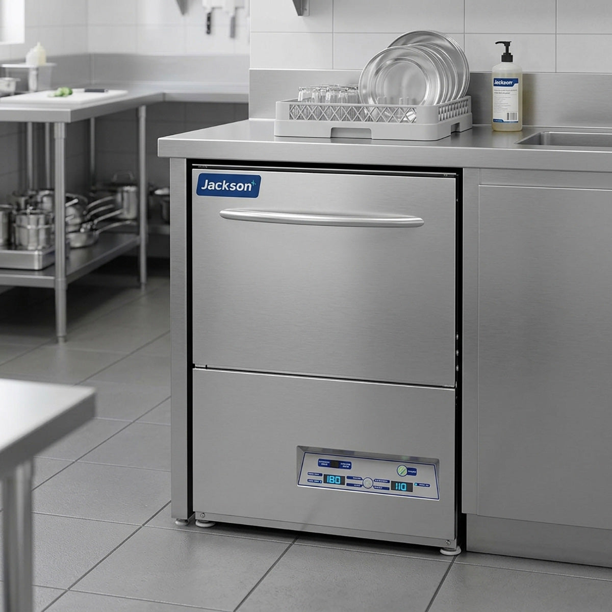 Jackson WWS DISHSTAR HT 24" Undercounter Dishwasher,24 Racks/Hr-26 Gal/Hr-High Temp w/ Booster