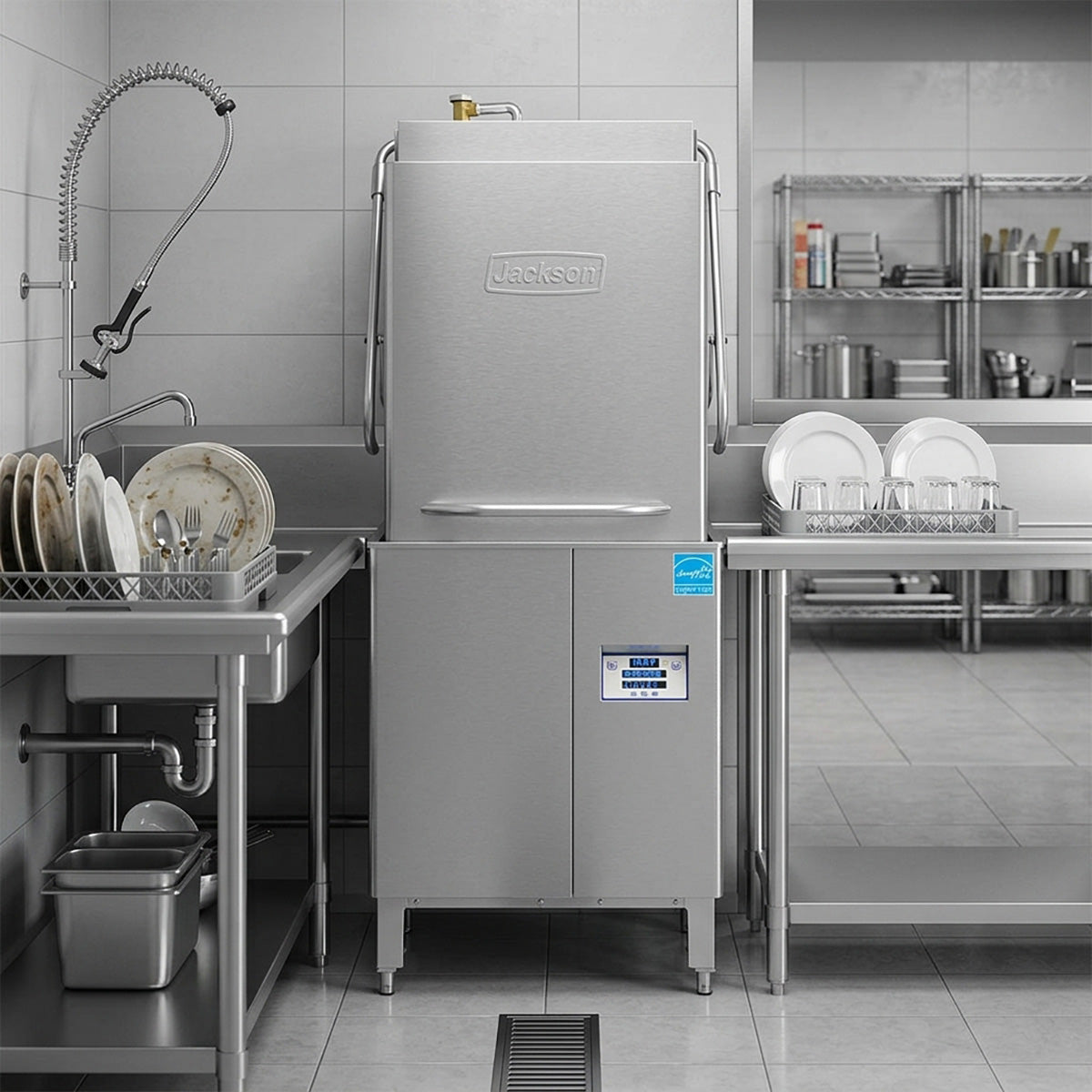 Jackson WWS DYNASTAR HH-E VENTLESS (VER) 30" Door Type Dynastar Dishwasher, 38 RPH - High Temp