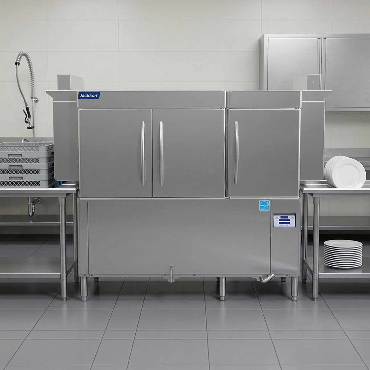 Jackson WWS RACKSTAR 66CE 66" Conveyor Dishwasher, 223 RPH - 153 Gal/Hr - High Temp without Booster