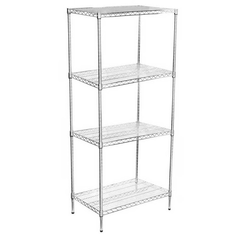 21"D x 30"L x 74"H Chrome Wire Shelving Kit, 4-Shelf, NSF Listed