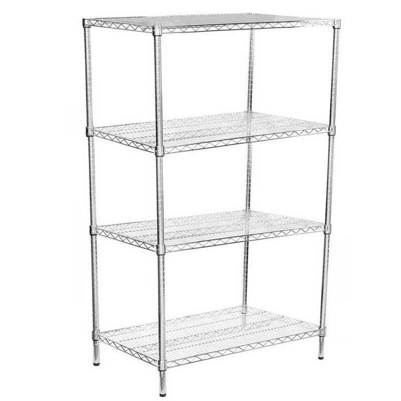 21"D x 48"L x 64"H Chrome Wire Shelving Kit, 4-Shelf, NSF Listed