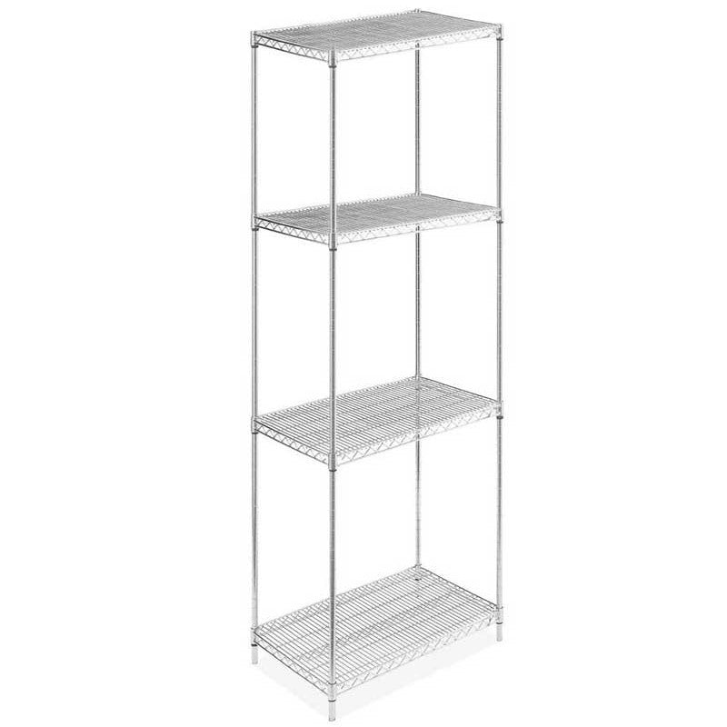 24"D x 24"L x 74"H Chrome Wire Shelving Kit, 4-Shelf, NSF Listed