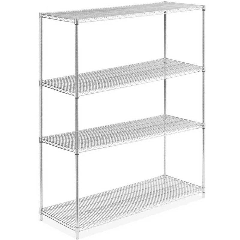 24"D x 54"L x 74"H Chrome Wire Shelving Kit, 4-Shelf, NSF Listed