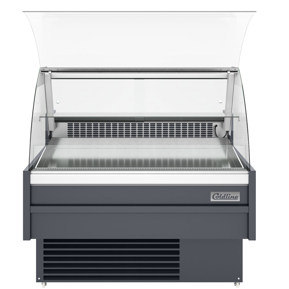 Coldline SDC48-F refrigerated fish display case, front view