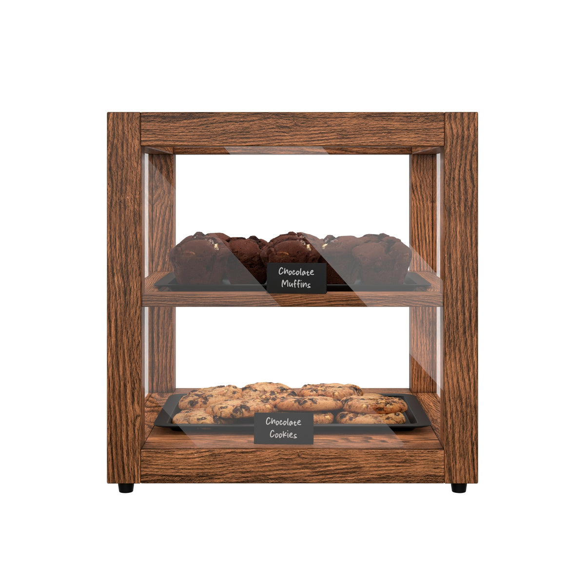KoolMore KM-BDW-15D 15-Inch Non-Refrigerated Wooden Display Case