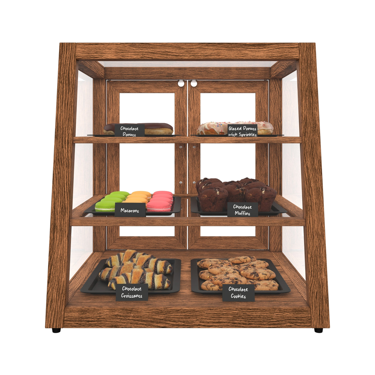 KoolMore KM-BDW-21SLD 21-Inch Non-Refrigerated Wooden Display Case