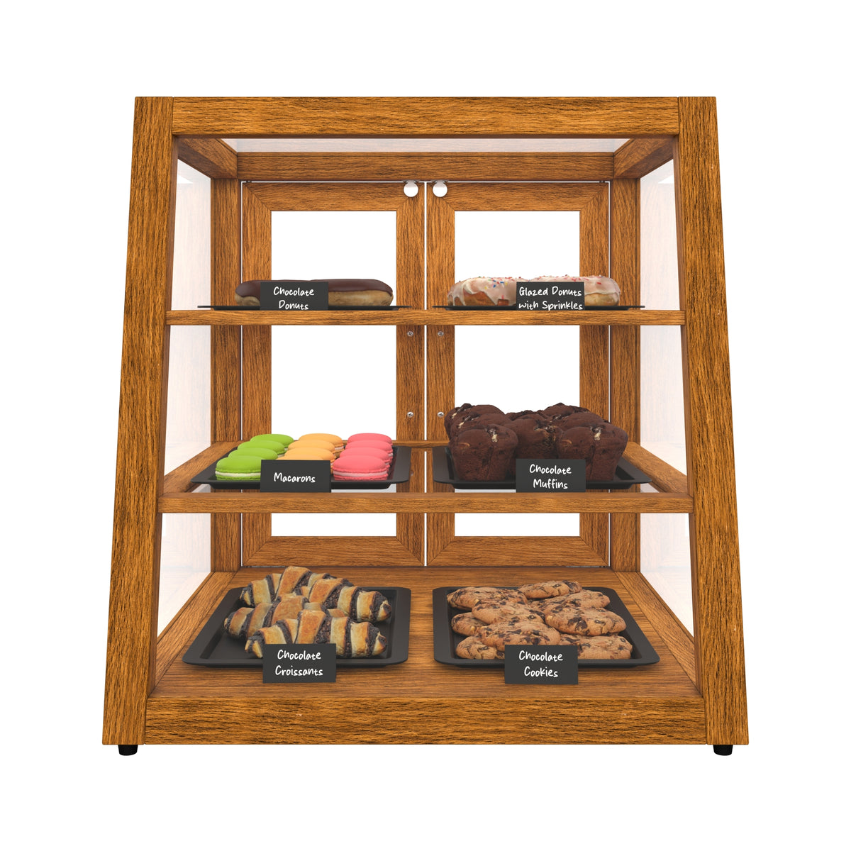 KoolMore KM-BDW-21SLL 21-Inch Non-Refrigerated Wooden Display Case