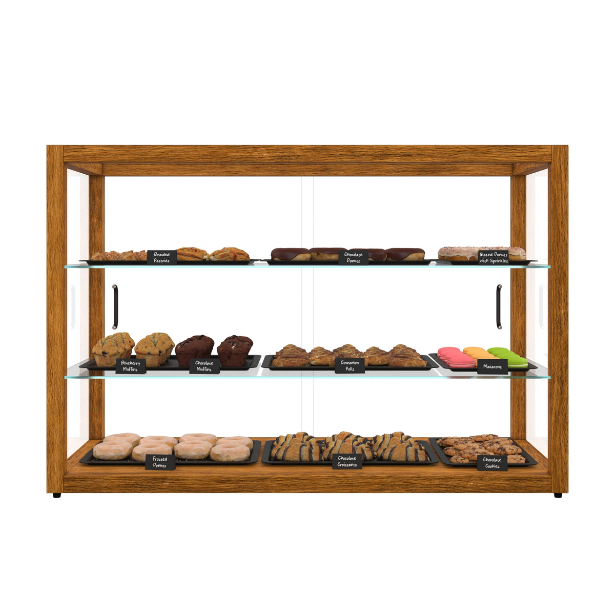 KoolMore KM-BDW-42L 42-Inch Non-Refrigerated Wooden Display Case