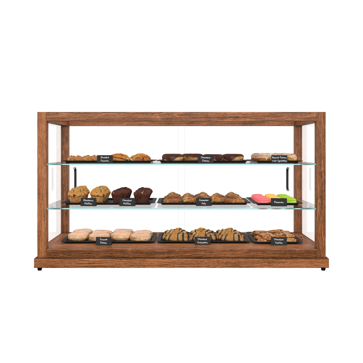 KoolMore KM-BDW-44D 44-Inch Non-Refrigerated Wooden Display Case