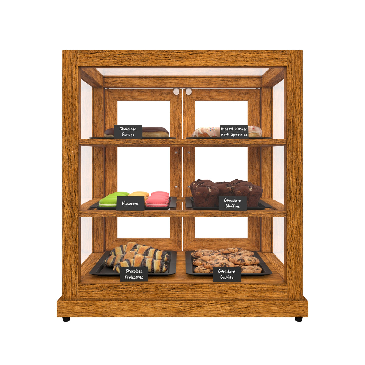 KoolMore KM-BDW-4CUL 25-Inch Non-Refrigerated Wooden Display Case