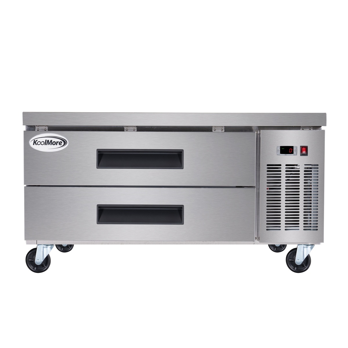KoolMore KM-BF-482D 48-Inch Refrigerated Chef Base — 2 Drawers, Stainless-Steel