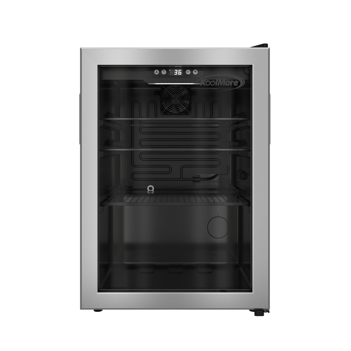 KoolMore KM-BR25SS 17-Inch Glass Door Merchandiser Refrigerator — 2.5 cu. ft., 1 Door