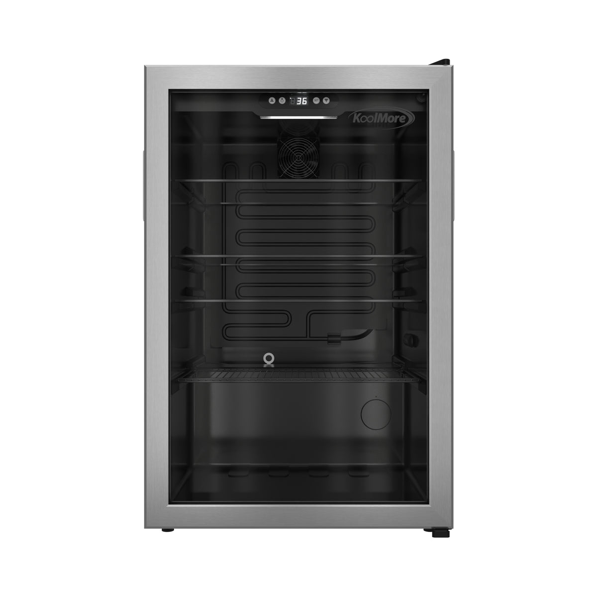 KoolMore KM-BR45SS 20-Inch Glass Door Merchandiser Refrigerator — 4.5 cu. ft., 1 Door