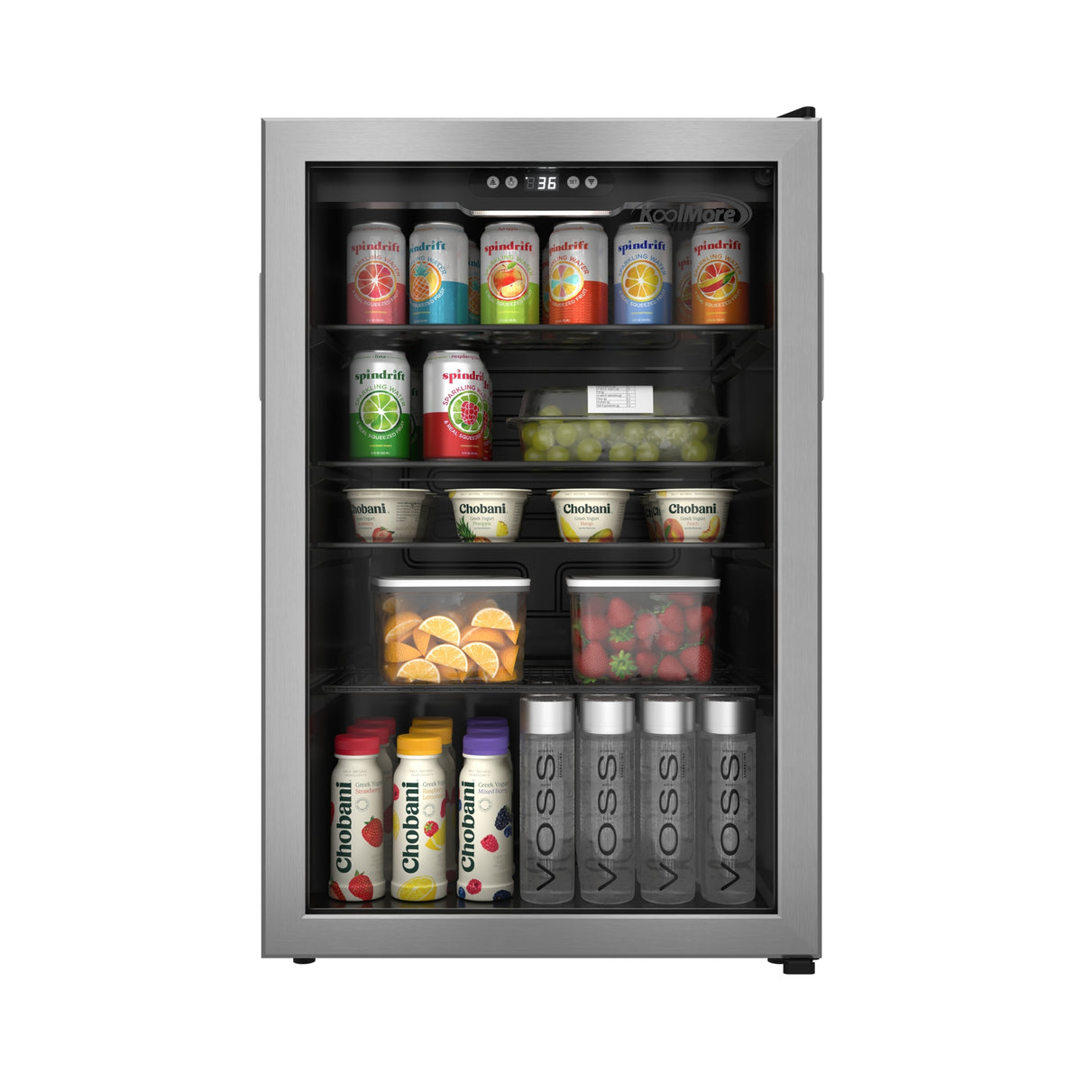 KoolMore KM-BR45SS 20-Inch Glass Door Merchandiser Refrigerator — 4.5 cu. ft., 1 Door