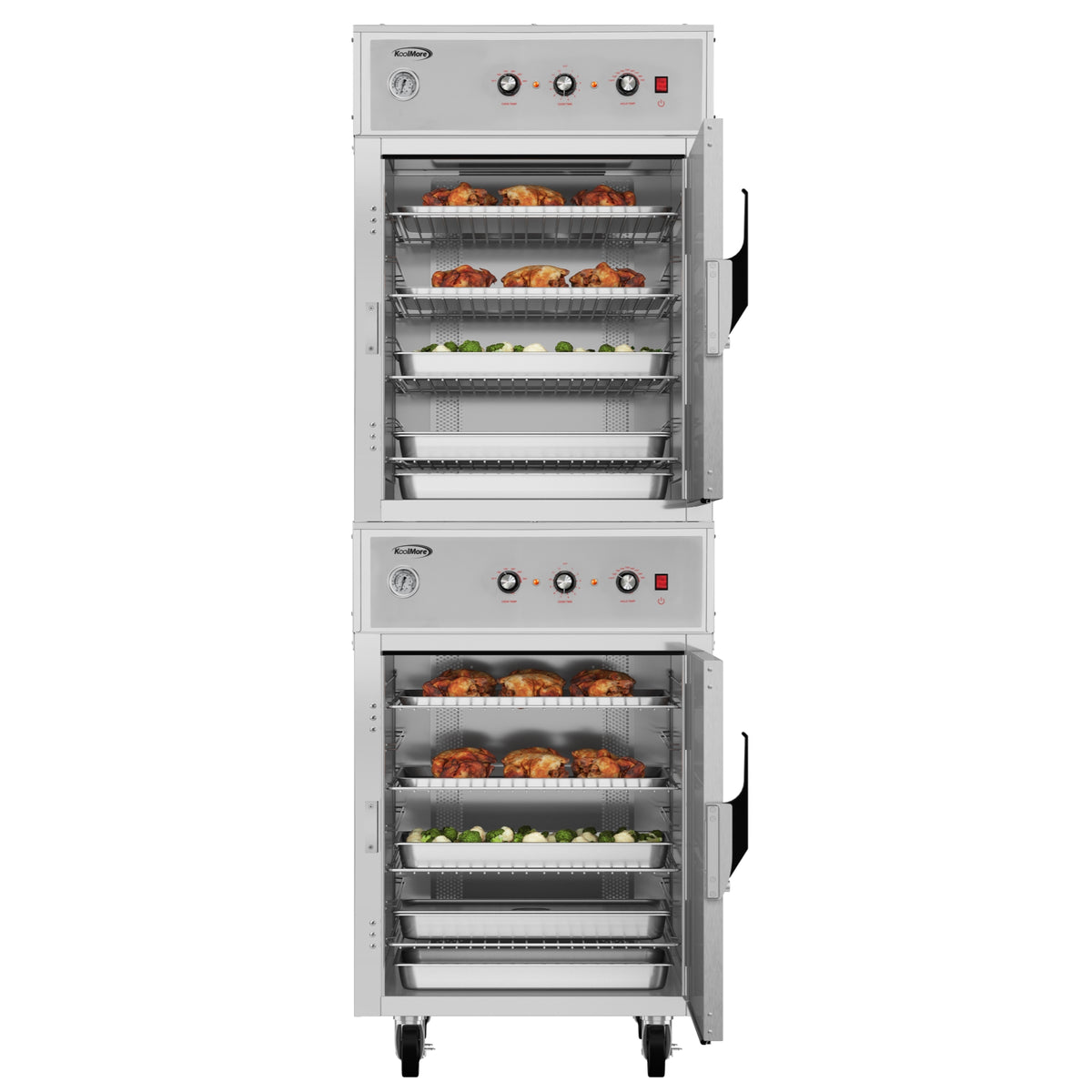 KoolMore KM-CCAH3-2D Heated Holding Cabinet — 2 Doors, Stainless-Steel