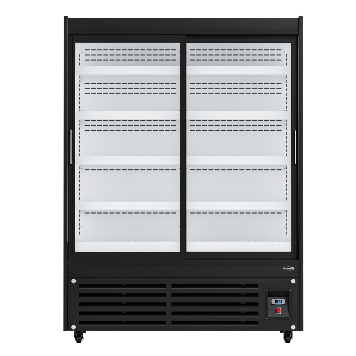 KoolMore KM-CDA-SL24C 52-Inch Glass Door Merchandiser Refrigerator — 24 cu. ft., 2 Doors