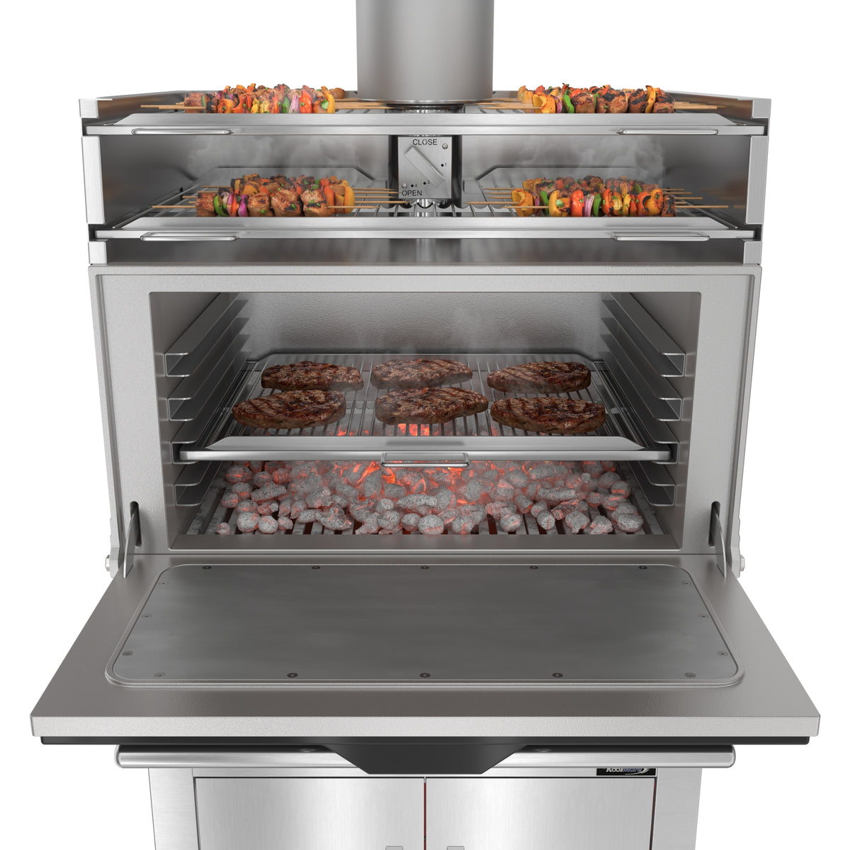 KoolMore KM-CHO35-SS-TRB 35-Inch Charcoal Oven