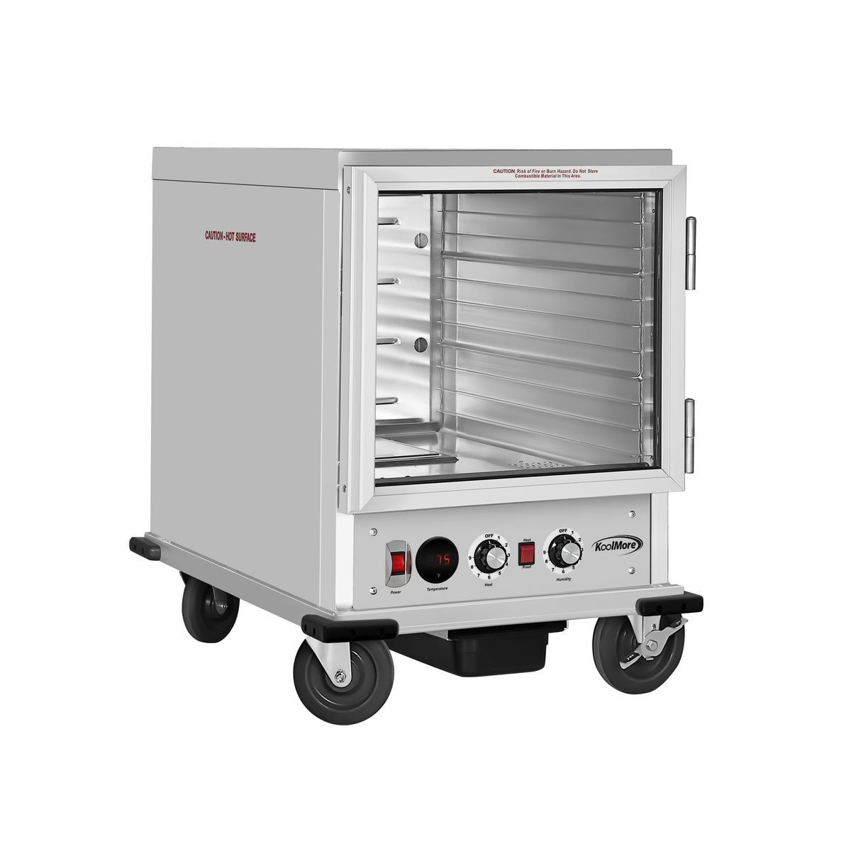 KoolMore KM-CHP12-SIGL 33-Inch Holding / Proofing Cabinet — 1 Door, Silver