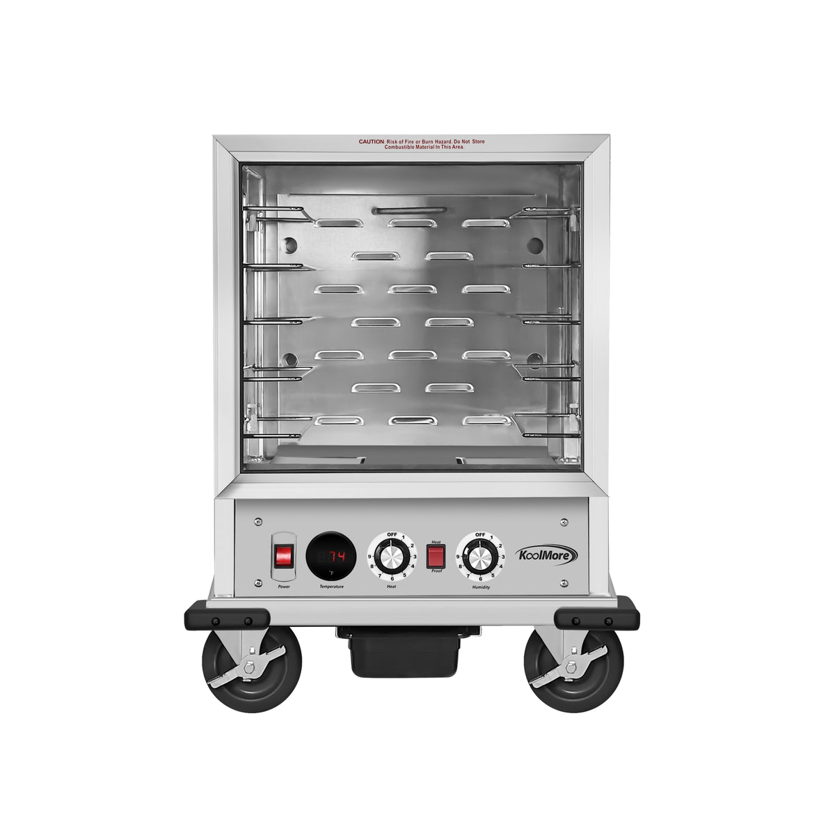KoolMore KM-CHP12-WNGL 33-Inch Proofing Cabinet — 1 Door, Silver