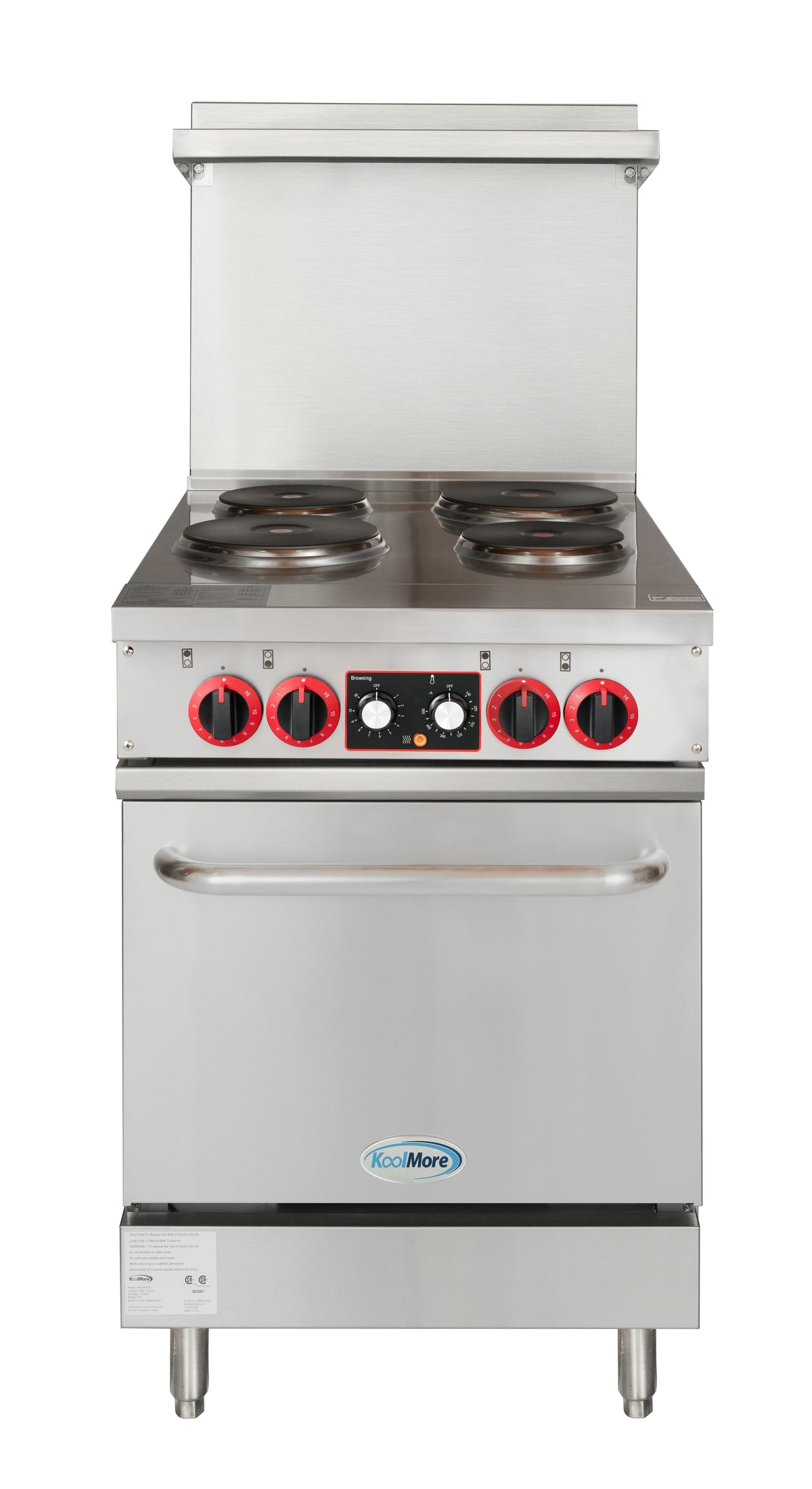 KoolMore KM-CR24-E 24-Inch Electric Range — 4 Burners