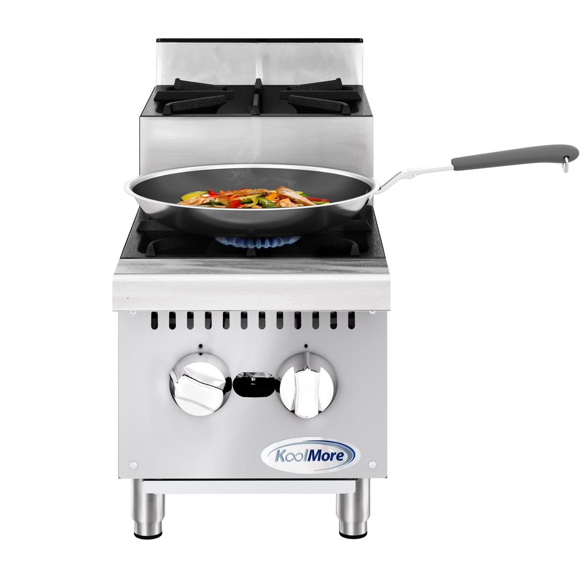 KoolMore KM-CRSU-12 12-Inch Gas Range — 2 Burners, Stainless-Steel