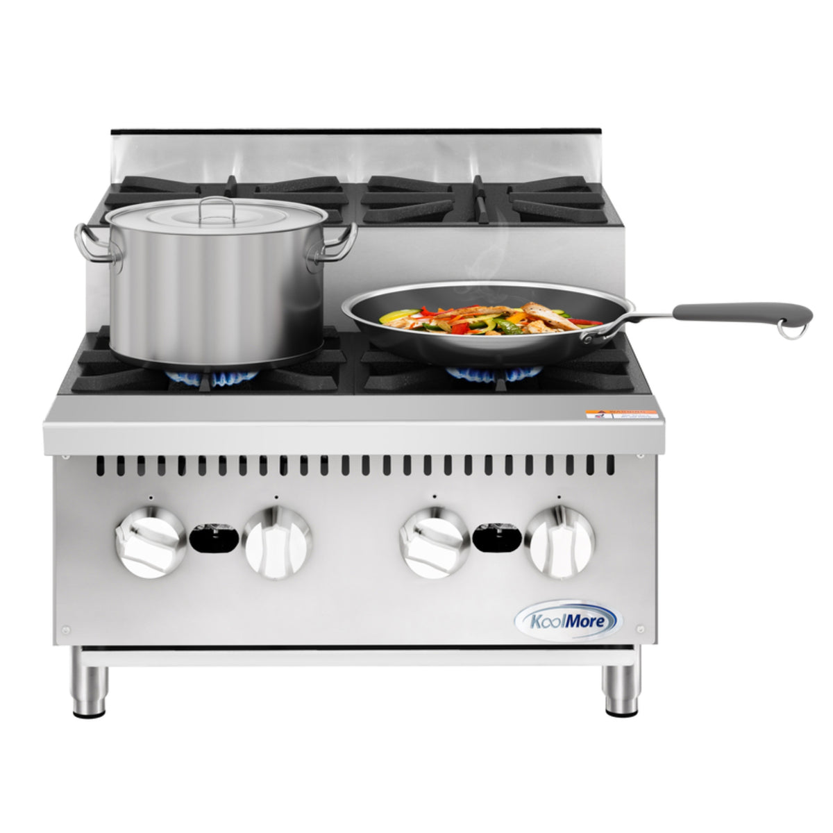 KoolMore KM-CRSU-24 24-Inch Gas Range — 4 Burners, Stainless-Steel