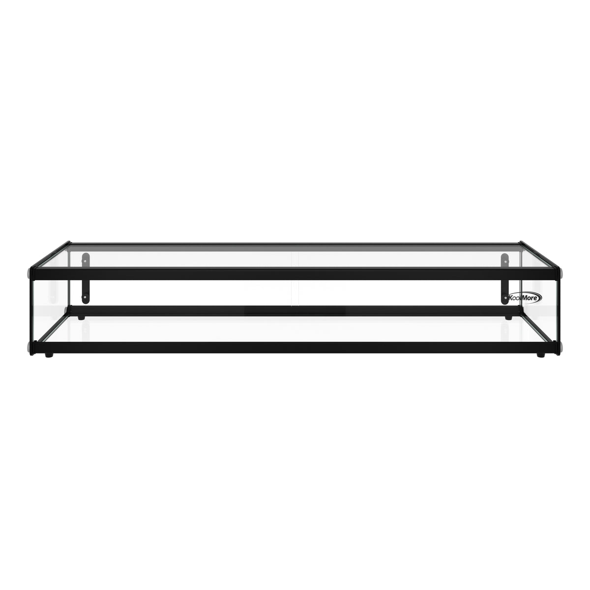 KoolMore KM-DC-24SBK 47-Inch Non-Refrigerated Countertop Display Case — 2.3 cu. ft., Black and Glass