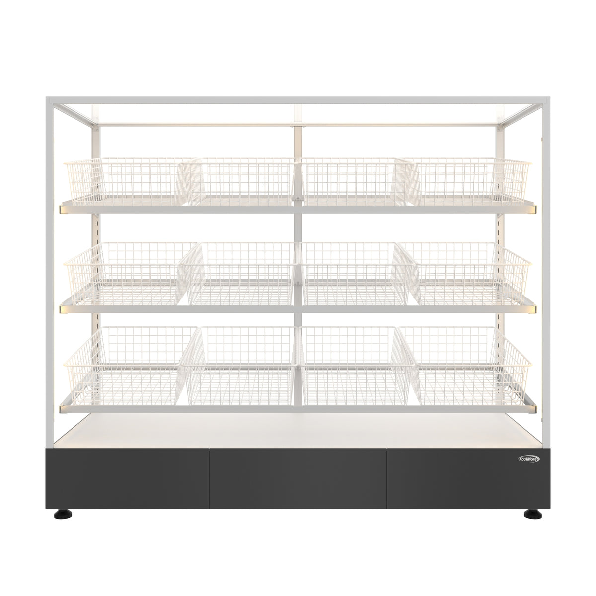 KoolMore KM-FDC-B12 60-Inch Refrigerated Bakery Display Case — Black