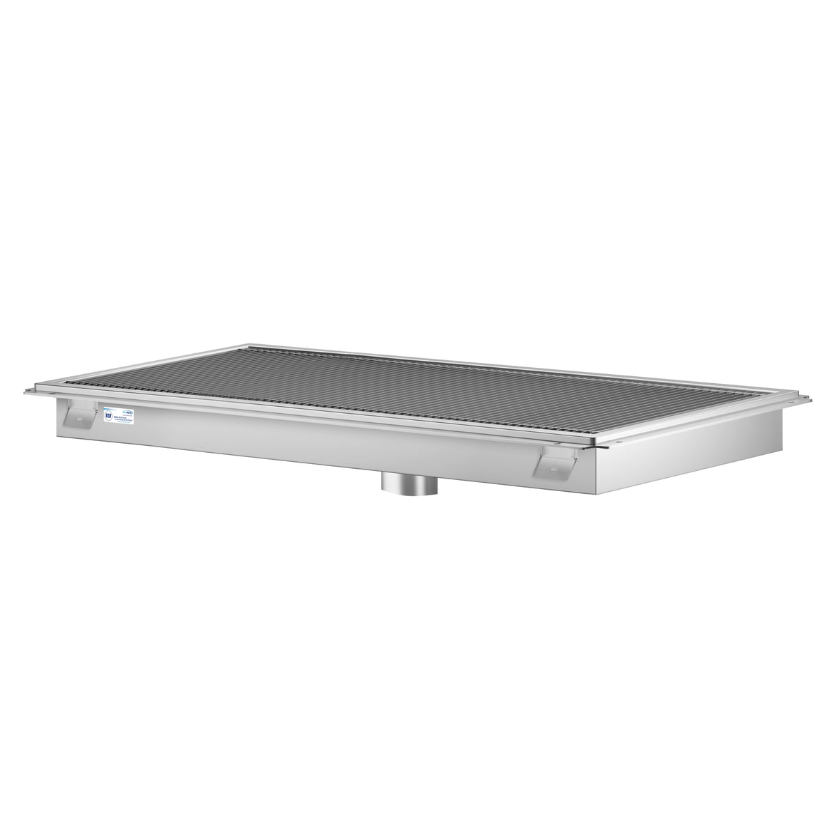 KoolMore KM-FTG-24108 24 x 108-Inch Stainless Steel Floor Trough Drain — Stainless-Steel