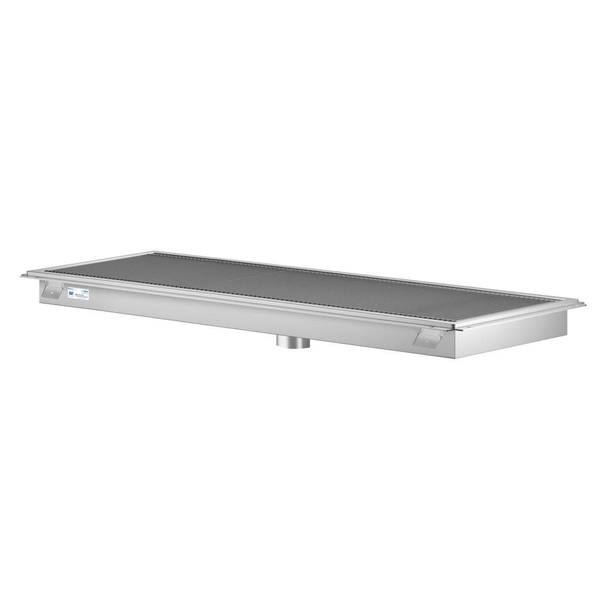 KoolMore KM-FTG-2424 24 x 24-Inch Stainless Steel Floor Trough Drain — Stainless-Steel