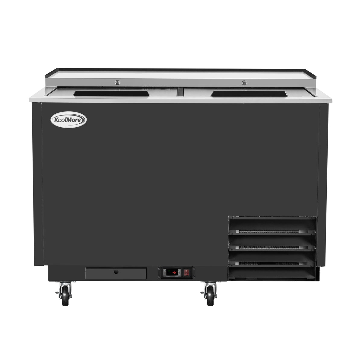 KoolMore KM-GF50-BK 50-Inch Glass Froster — 14 cu. ft., 2 Doors
